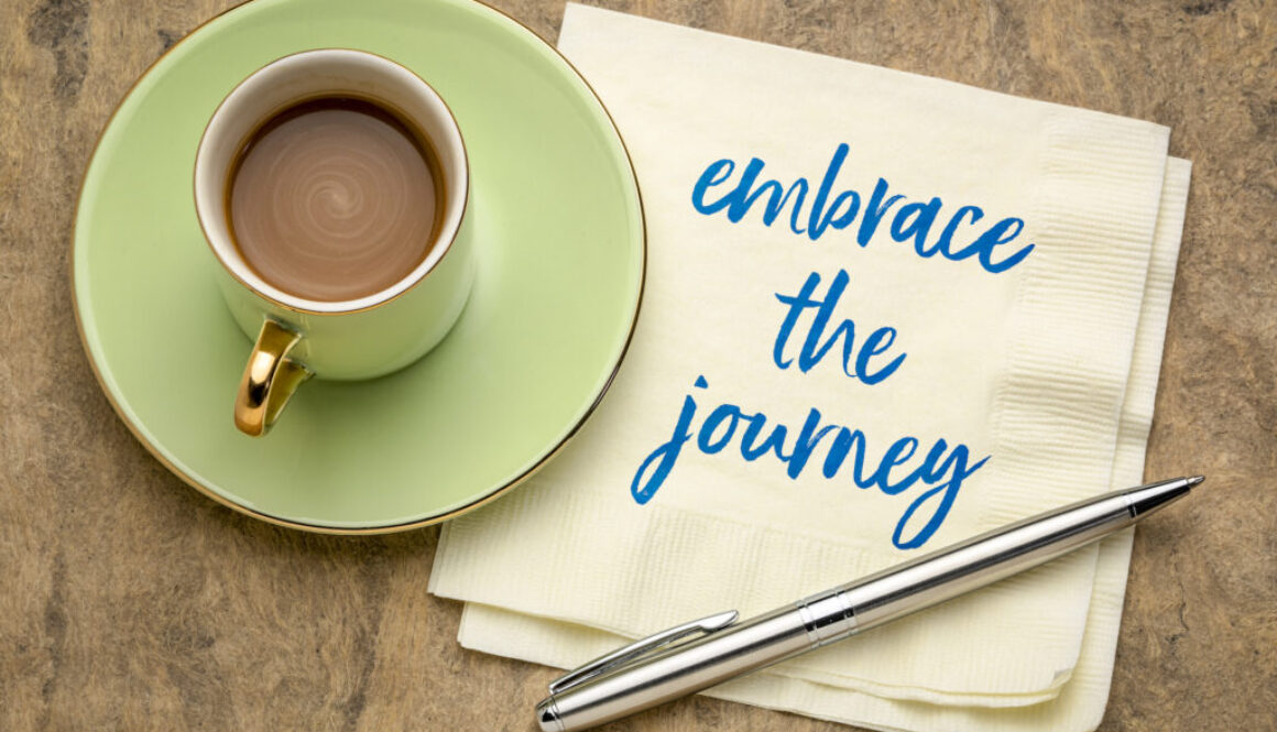 embrace the journey inspirational note